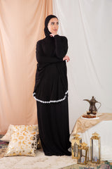 Helal Praying Isdal in Black from Sotra Hijab – two-piece prayer outfit, soft lycra, comfortable and graceful