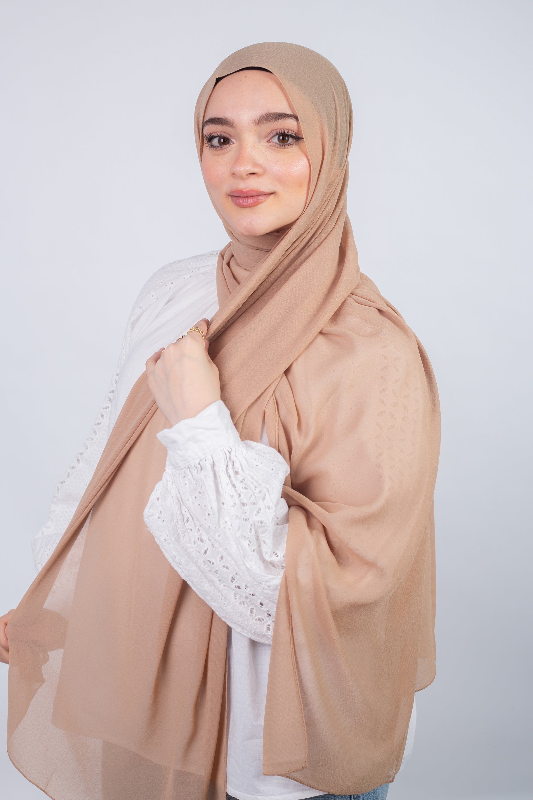 Chiffon Scarf_Beige