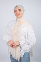 Chiffon Scarf_Linen Beige