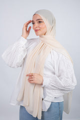 Chiffon Scarf_Linen Beige