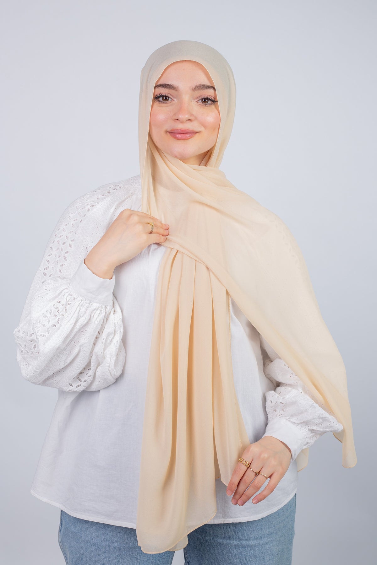 Chiffon Scarf_Vanilla