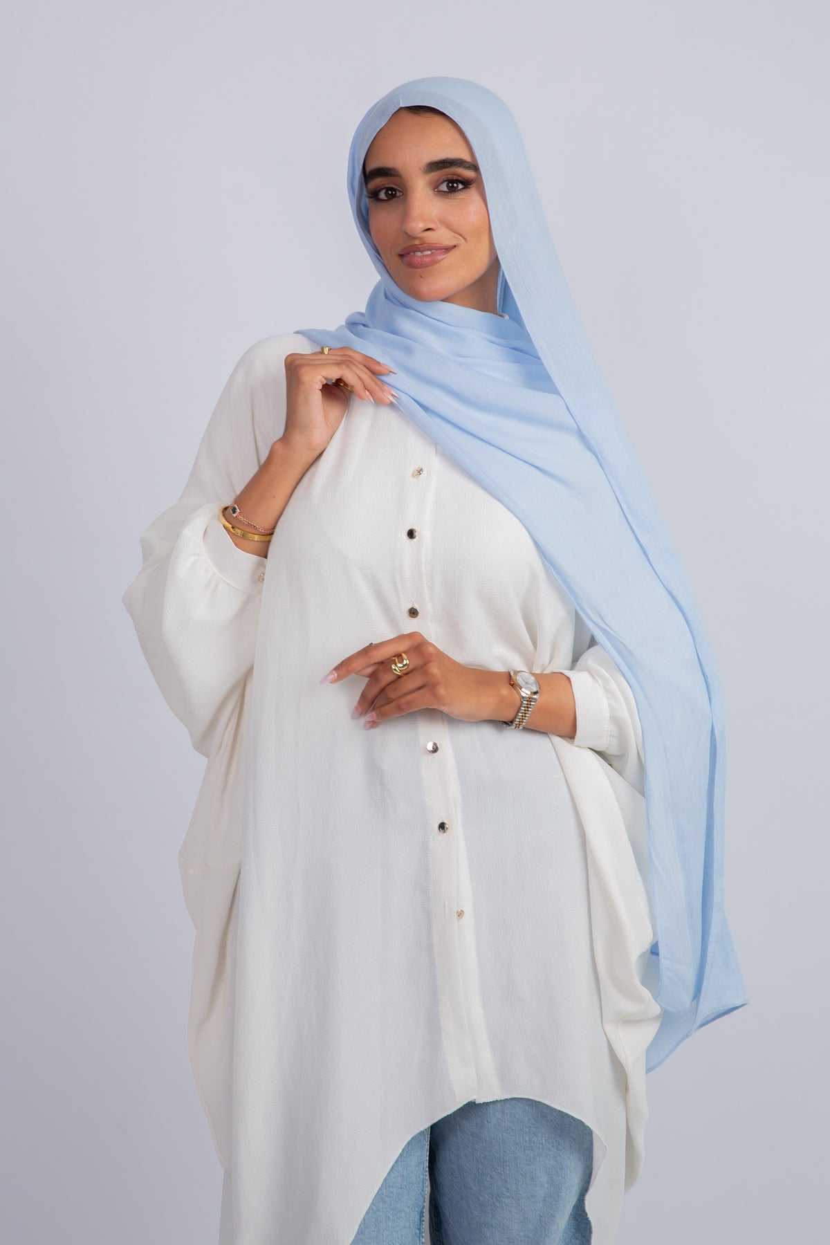 Plain Modal Scarf _ Baby Blue