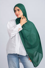 Plain Modal Scarf_Emerald Green