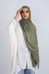 Plain Modal Scarf_Olive