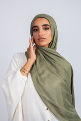 Plain Modal Scarf_Olive