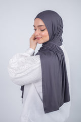 Lycra Cotton Scarf_ Dark Gray