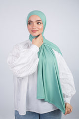 Lycra Cotton Scarf_ Seafoam Green