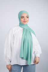 Lycra Cotton Scarf_ Seafoam Green