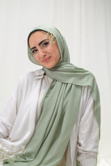 Plain Modal Scarf _ Basil